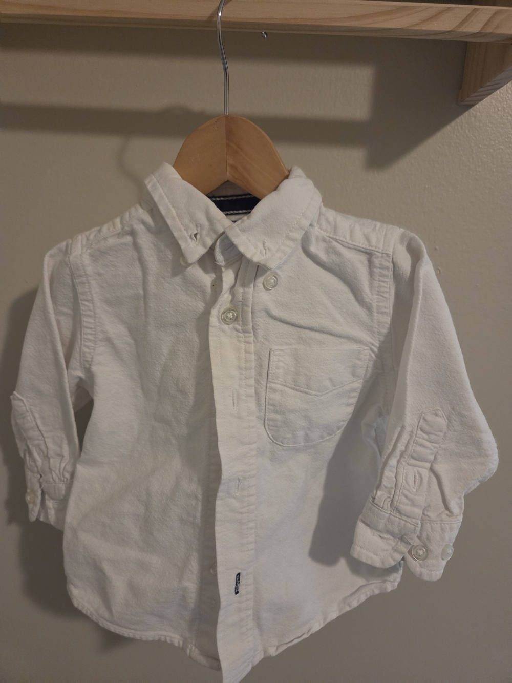Place White Button-Down Shirt for Baby Boy 6-9